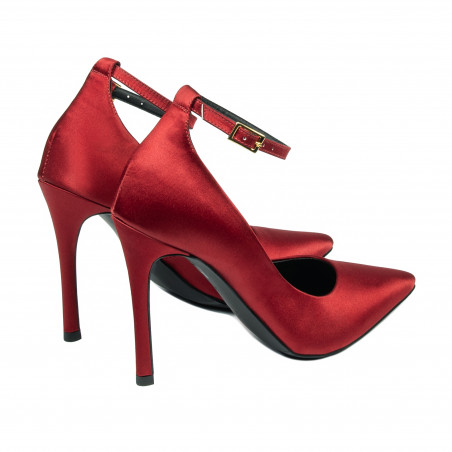 Elegante Damenschuhe 1311 roter Satin