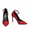 Elegante Damenschuhe 1311 roter Satin