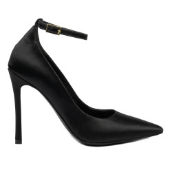 Elegante Damenschuhe 1311 schwarzer Satin