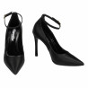 Elegante Damenschuhe 1311 schwarzer Satin