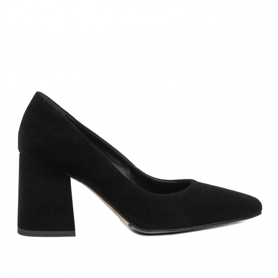 Damen elegante Schuhe 1315 schwarz Velour Damen elegante Schuhe 1315 schwarz Velour