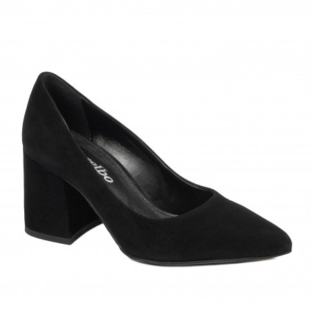 Damen elegante Schuhe 1315 schwarz Velour