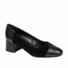 Elegante Damenschuhe 1332 Schwarz Velours kombiniert