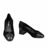 Elegante Damenschuhe 1332 Schwarz Velours kombiniert