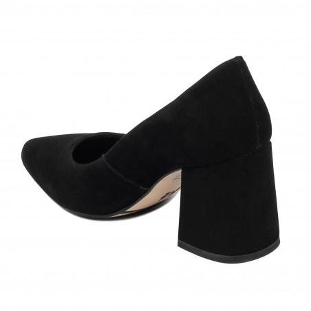 Damen elegante Schuhe 1315 schwarz Velour