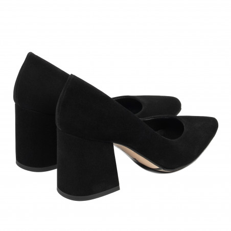 Damen elegante Schuhe 1315 schwarz Velour
