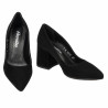 Damen elegante Schuhe 1315 schwarz Velour