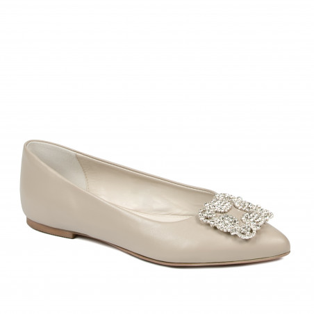 Damen Ballerinas 1301 Greige