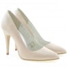 Elegante Damenschuhe 1241 beige Perlmutt Lack