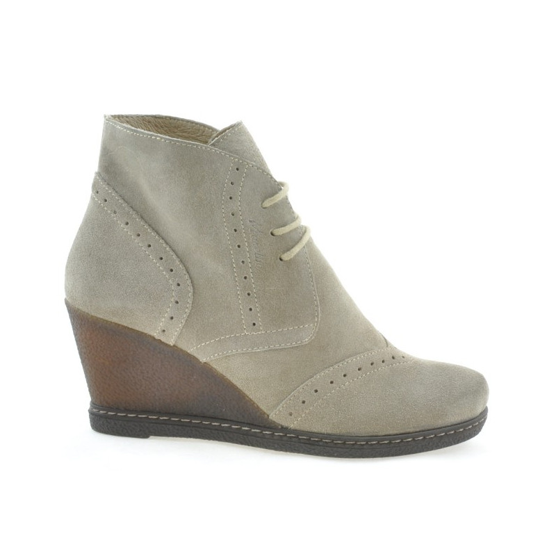 Damenstiefel 3230-1 Sand Velours