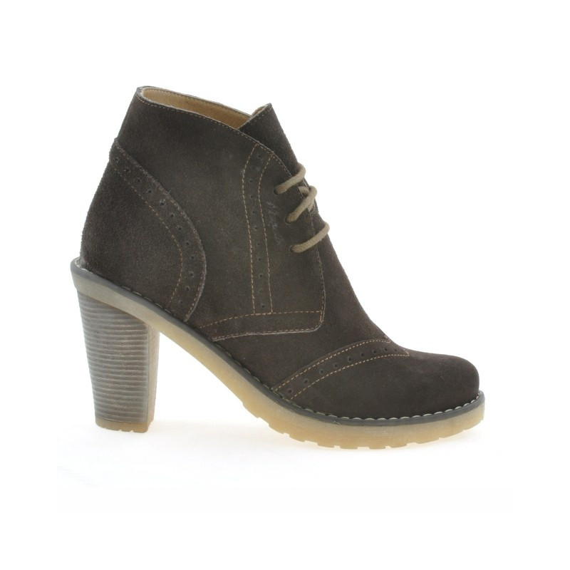 Damenstiefeletten 3230 Kaffee Velours