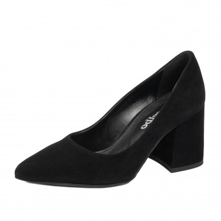 Damen elegante Schuhe 1315 schwarz Velour