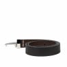 Herrengürtel 62b zweifarbig schwarz Kaviar+braun Kaviar