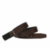 Herrengürtel 62b zweifarbig schwarz Kaviar+braun Kaviar