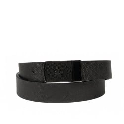 Herrengürtel 62b zweifarbig schwarz Kaviar+braun Kaviar