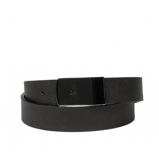 Herrengürtel 62b zweifarbig schwarz Kaviar+braun Kaviar