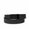 Herrengürtel 62b zweifarbig schwarz Kaviar+braun Kaviar