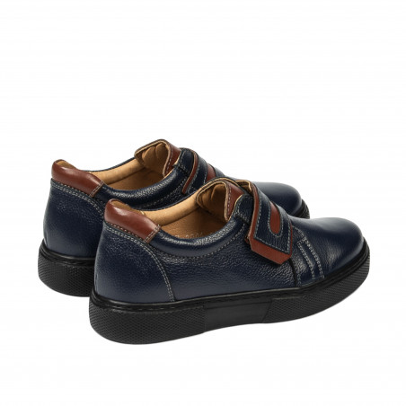 Kinderschuhe 2004-1 indigo+braun