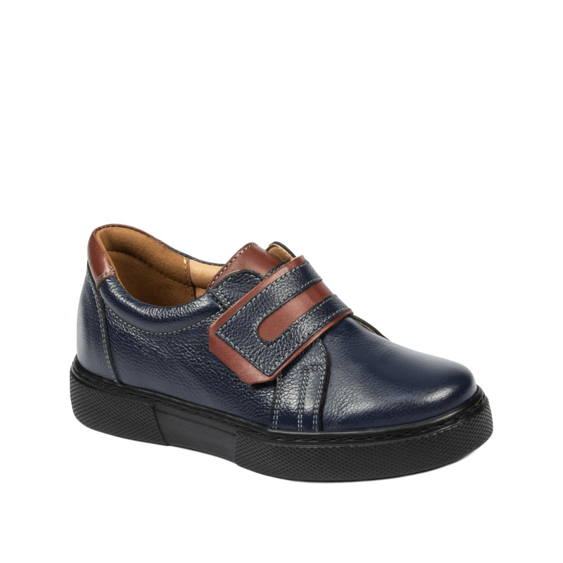 Kinderschuhe 2004-1 indigo+braun