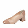 Elegante Damenschuhe 1332 Lack Nude kombiniert