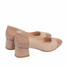 Elegante Damenschuhe 1332 Lack Nude kombiniert