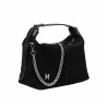 Handtasche Damen 037g 01 schwarzes Wildleder