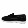 Damen Mokassins 6082 schwarz Veloursleder