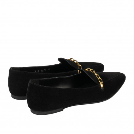 Damen-Ballerinas 1327 schwarz Velours
