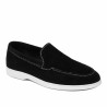 Herrenmokassins 980 schwarz Veloursleder