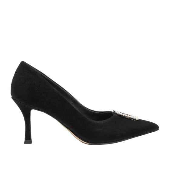 Elegante Damenschuhe 1318 Schwarz Veloursleder Elegante Damenschuhe 1318 Schwarz Veloursleder