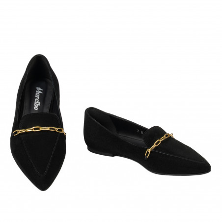 Damen-Ballerinas 1327 schwarz Velours