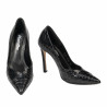 Elegante Damenschuhe 1330 schwarzes Krokodil