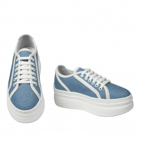 Damen-Sportschuhe 6089 jeansblau kombiniert