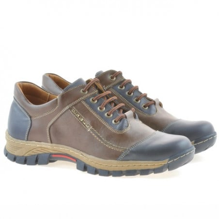 Herren Sportschuhe 852 Indigo + Braun 1