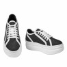 Damen-Sneaker 6089 Jeans Schwarz kombiniert