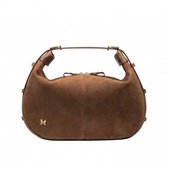 Handtasche Damen 038g dunkelbraunes Wildleder Handtasche Damen 038g dunkelbraunes Wildleder