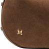 Handtasche Damen 038g dunkelbraunes Wildleder