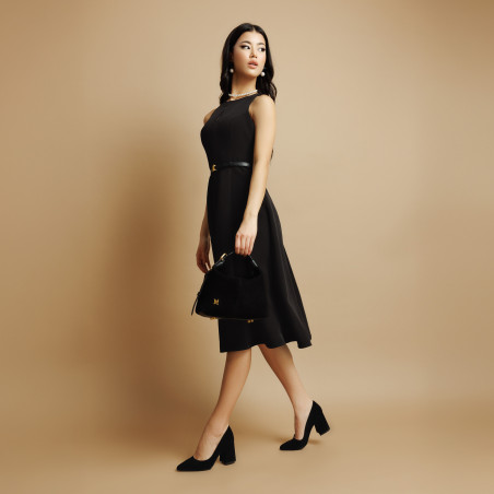 Damen elegante Schuhe 1315 schwarz Velour lifestyle