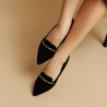 Damen-Ballerinas 1327 schwarz Velours lifestyle