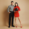 Elegante Damenschuhe 1311 roter Satin
