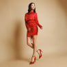 Elegante Damenschuhe 1311 roter Satin