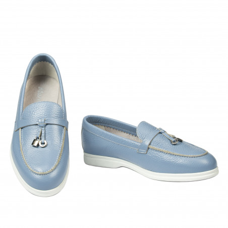 Damen Mokassins 6082 Biz Azurblau