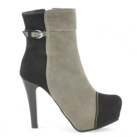 Damenstiefel 1148 Schwarz Antilope+Cappuccino