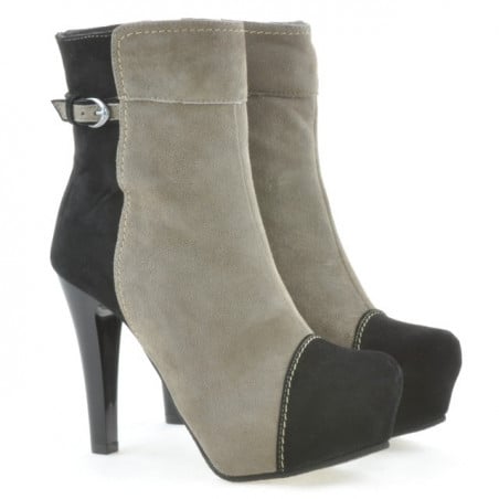 Damenstiefel 1148 Schwarz Antilope+Cappuccino