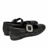 Damen Ballerinas 1314 schwarz geprägt