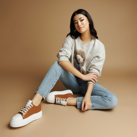 Damen Sneakers 6083 braun kombiniert lifestyle