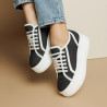 Damen-Sneaker 6089 Jeans Schwarz kombiniert lifestyle