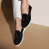 Damen Mokassins 6082 schwarz Veloursleder lifestyle