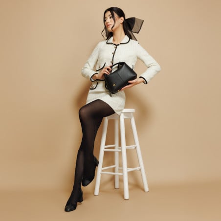 Elegante Damenschuhe 1332 Schwarz Velours kombiniert lifestyle