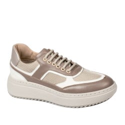 Damen Sportschuhe 6087 Sand kombiniert
